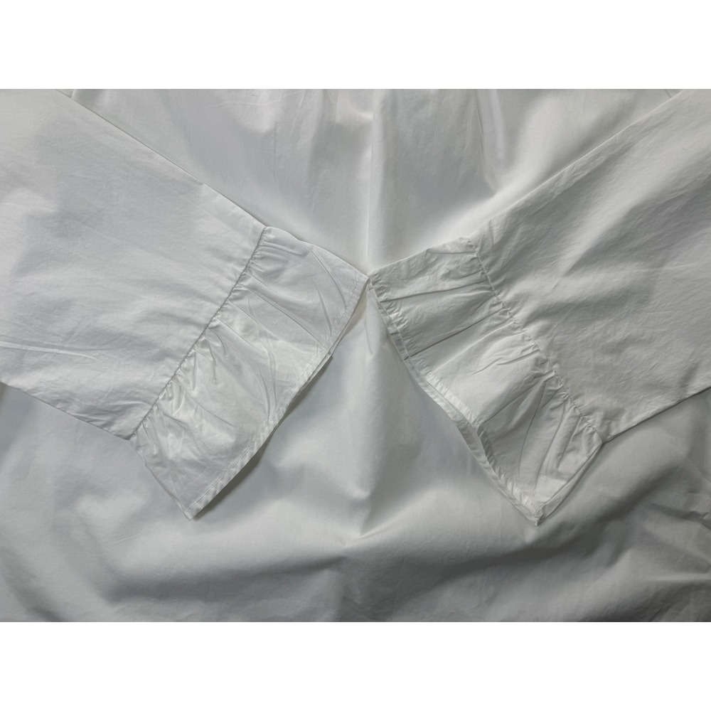 Maeve Anthropologie Blouse Womens 14 White Bell Sleeve Top NEW - Picture 13 of 15